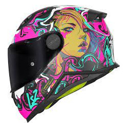 CAPACETE LS2 KID FF812 CYBERG MATTE PURPLE/CYAN 5