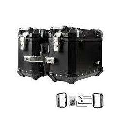 BAU LATERAL 30L ALUMINIO PRETO UNIVERSAL PAR